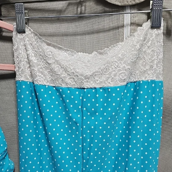 Vintage Blue with White Polka Dot Dancer Set - Picture 3 of 5